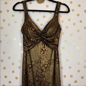 Joseph Ribkoff metallic animal print evening dress